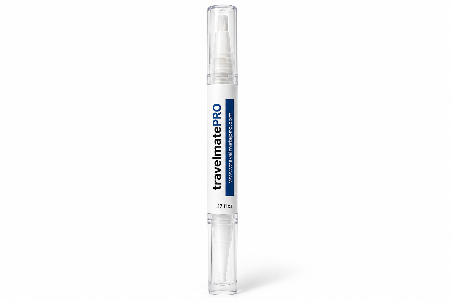 TravelMatePro silicone luggage maintenance pen standing upright on a white background