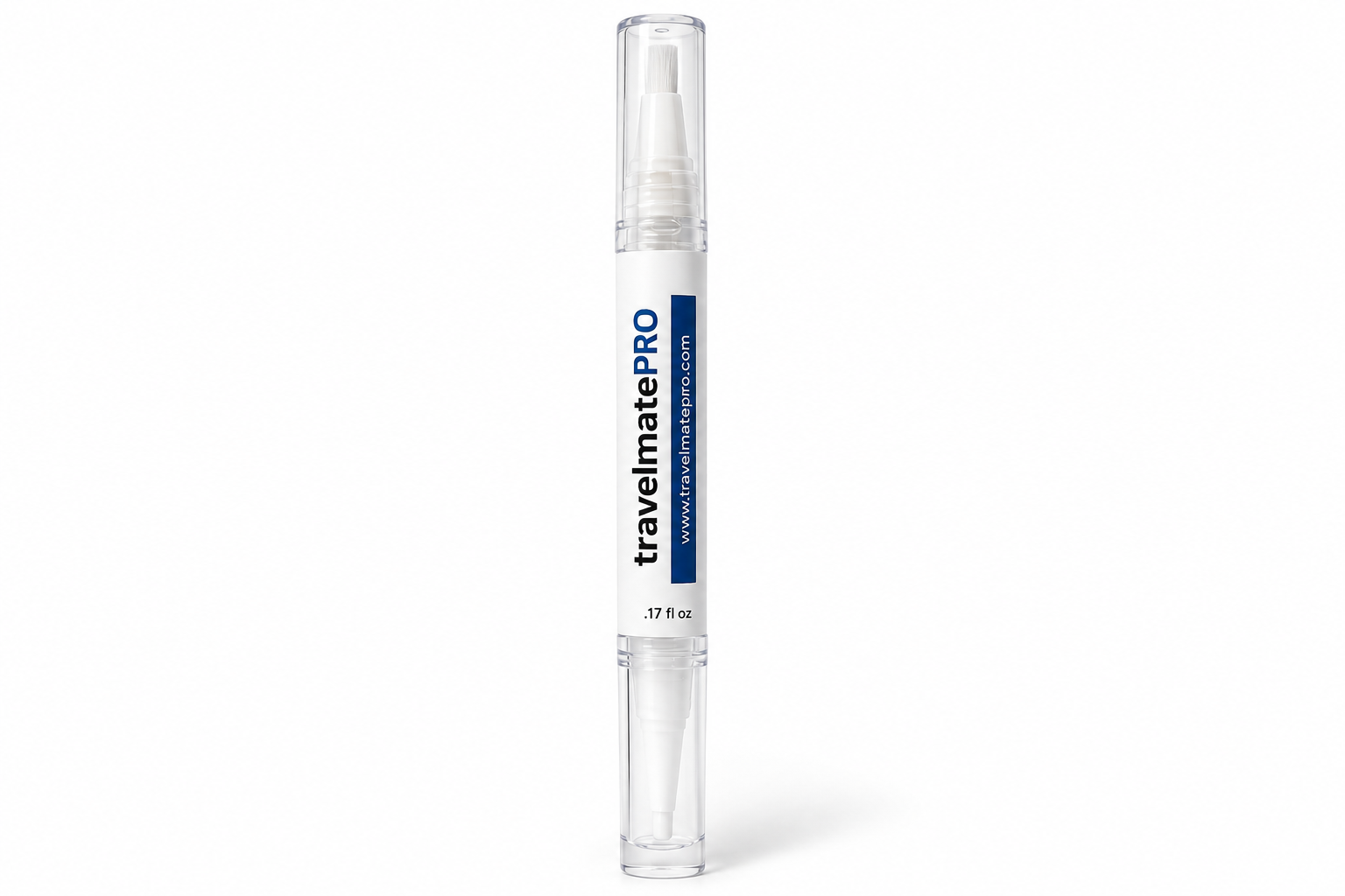 TravelMatePro silicone luggage maintenance pen standing upright on a white background