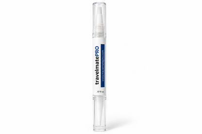 TravelMatePro silicone luggage maintenance pen standing upright on a white background